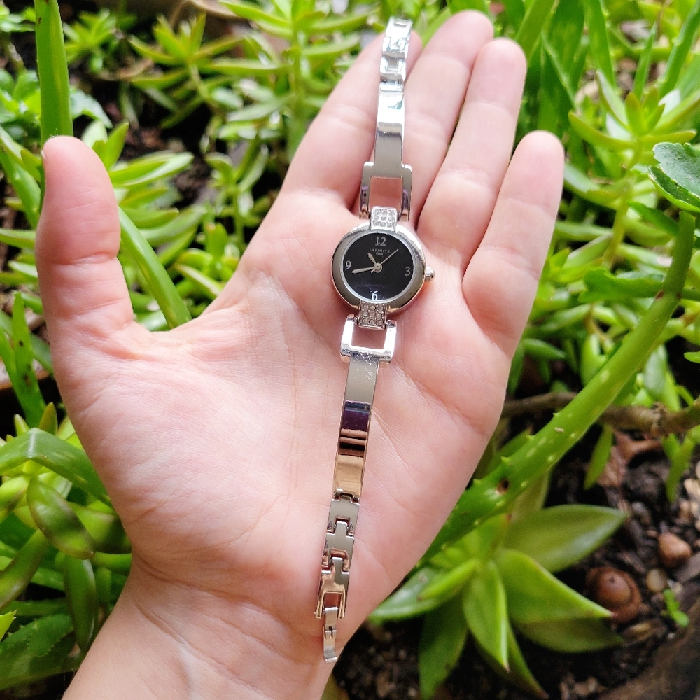 Infinite Infinity Silver Rhinestone Watch - Picture 5 of 10